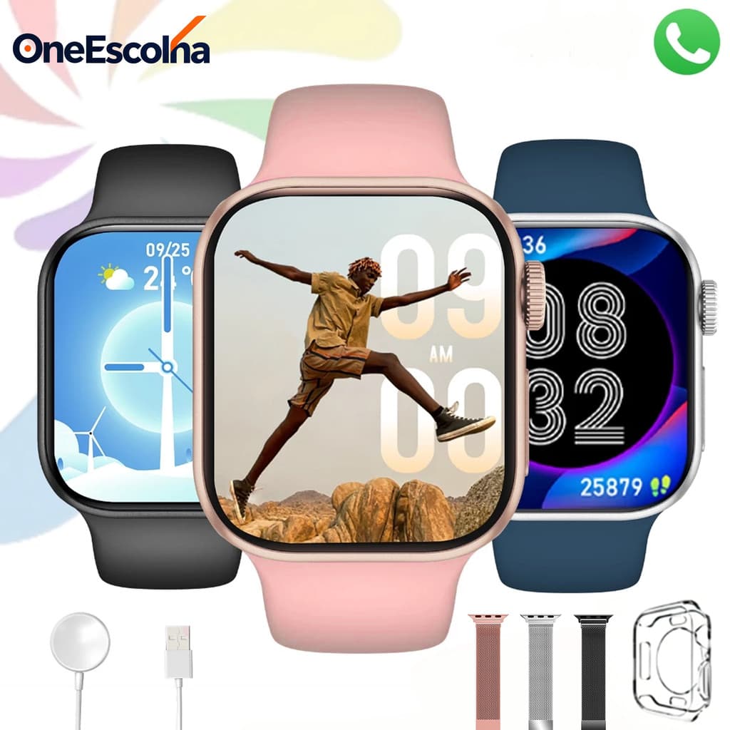 Smartwatch W10 MINI 38mm 45mm 49mm Pulseira De Silicone E Metal original-Envio Para São Paulo MD15