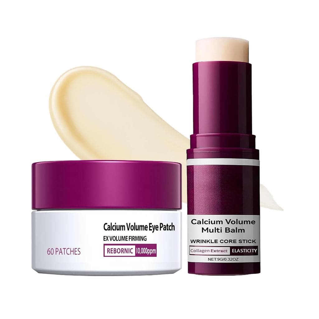 Cuidado Ocular para Ambos os Olhos – Creme em Bastão Complexo de Cálcio + Máscara Ocular de Hidrogel 60 peças (30 pares)