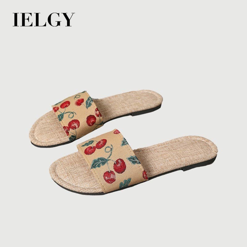 IELGY Chinelos De Lona Retrô Para Mulheres , Confortáveis E Antiderrapantes Absorventes De Suor