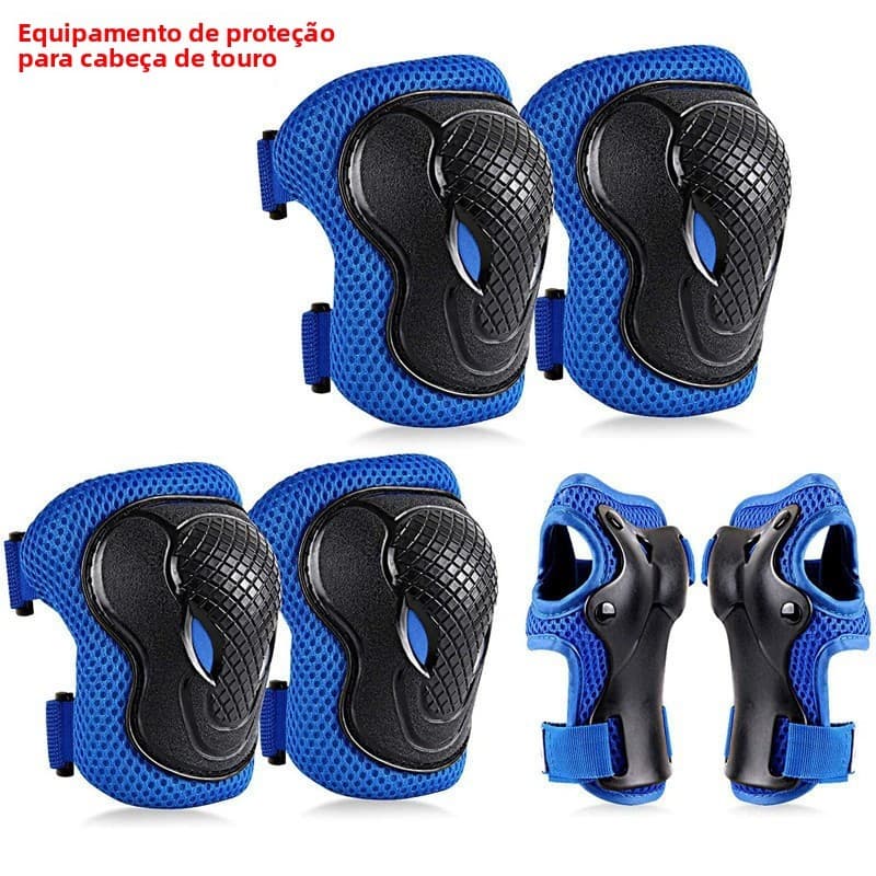 Conjunto de equipamentos de proteção Cowhead para bicicleta de equilíbrio infantil, conjunto de equipamentos de proteção