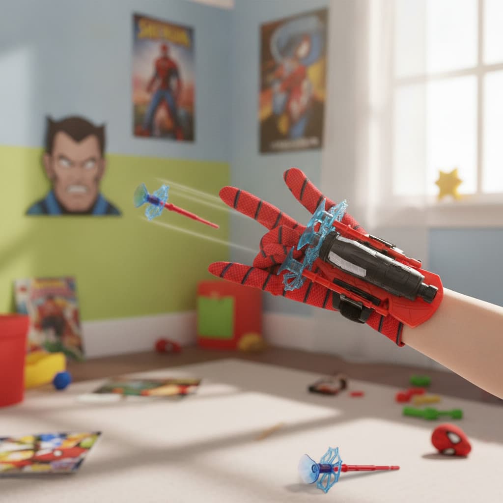 Brinquedo Lançador de Teias Homem Aranha Infantil Ação Kids Plástico Resistente Presente