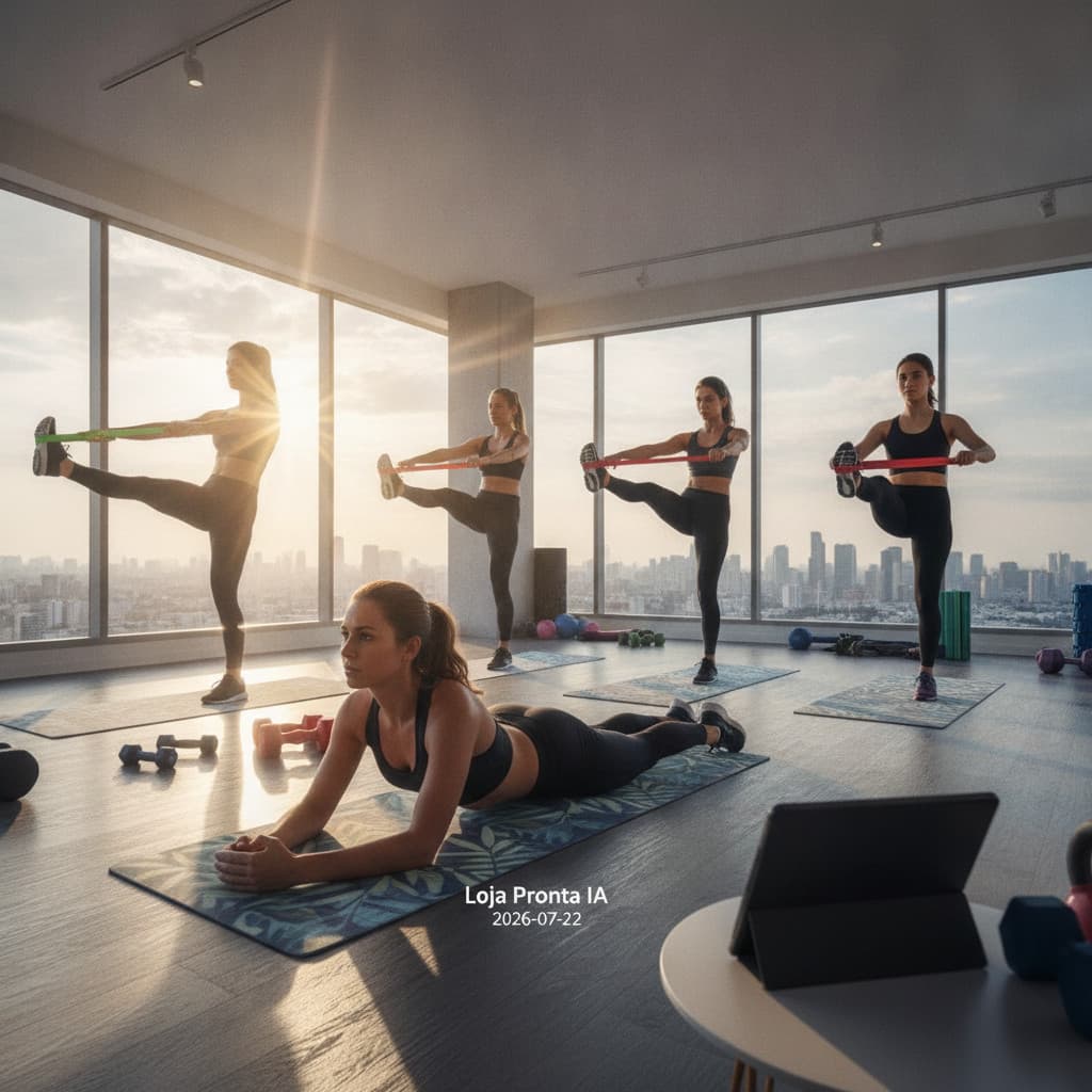 Kit 5 Faixas Elásticas Mini Band Premium – 5 Níveis Resistência p/ Treino Casa Academia Pilates