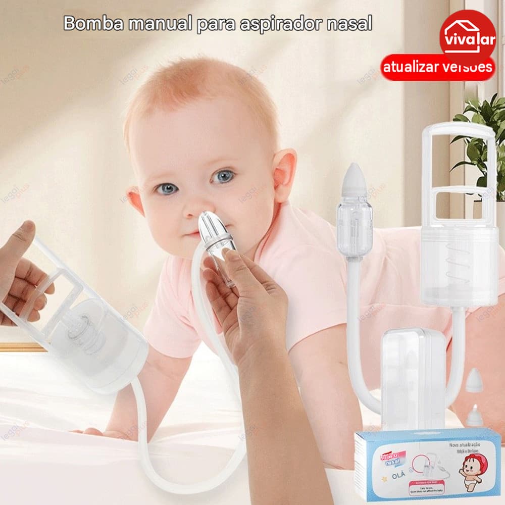 Aspirador de Nariz Bebê Manual – Sucção a Vácuo para Desobstrução