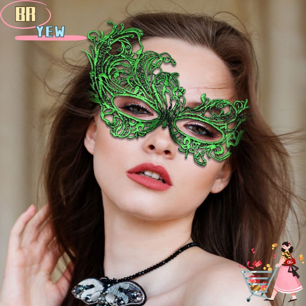 YEE Máscara Facial De Renda Para Festa/Carnaval/Baile/Dança /