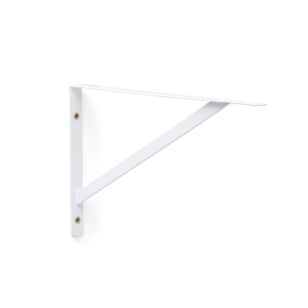 Kit 10X Suporte Mão Francesa Para Prateleira De 25 Cm Branco