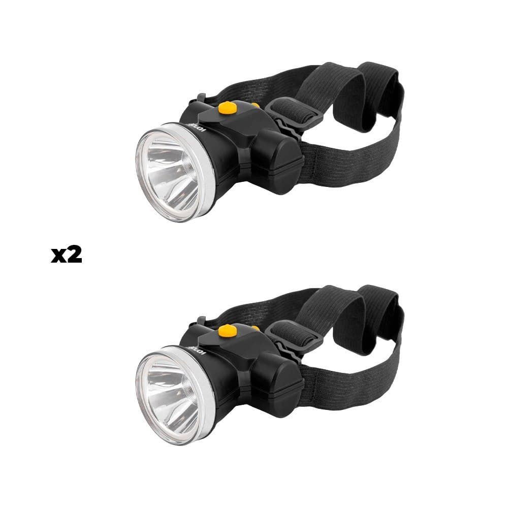 2 Lanternas De LED Para Cabeça Recarregável LCV 150 Vonder