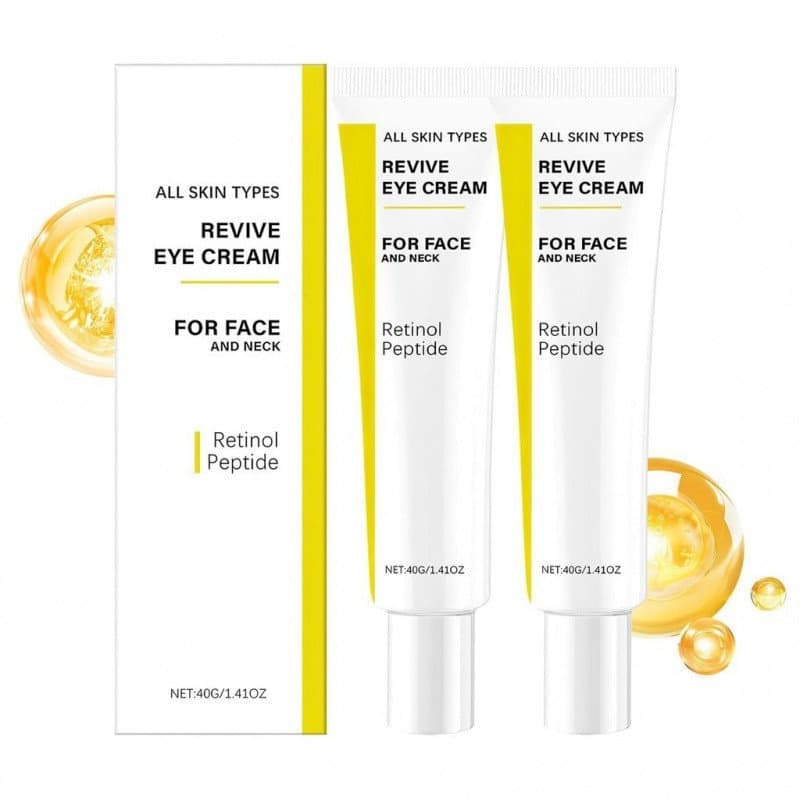 2PCS ReviveEye, ReviveEyewithRetinolPeptide, Reduz Rugas, Firmador e Hidratante para os Olhos para Todos os Tipos 45MV