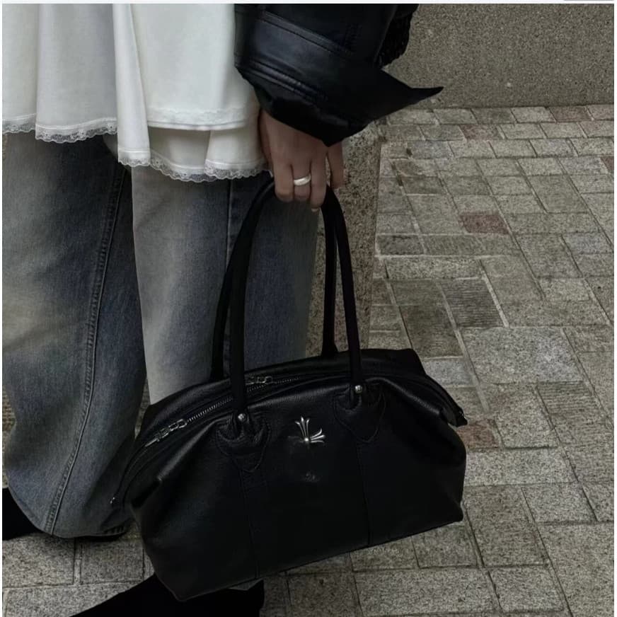 Igual à bolsa de ombro de couro genuíno, um ombro, Crossbody, bolsa de bolinho, grande capacidade, Rote, novo estilo.