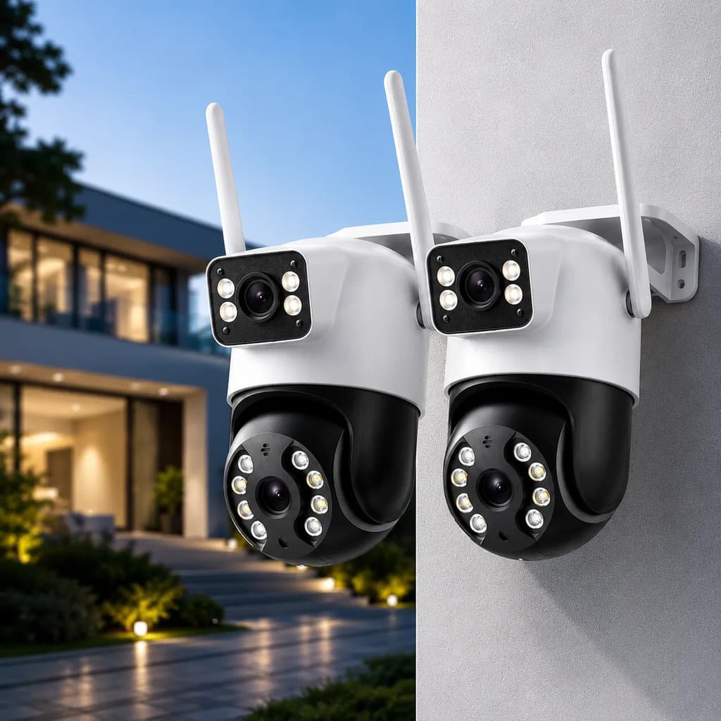 Kit 2 Câmeras A28 Wifi Inteligentes 6mp Ptz Visão Noturna