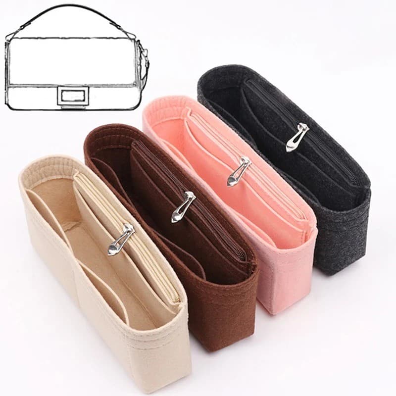Organizador De Saco De Inserção De Feltro , Organizadores De Maquiagem , Forro Perfeito Para Bolsas Femininas De Marca E