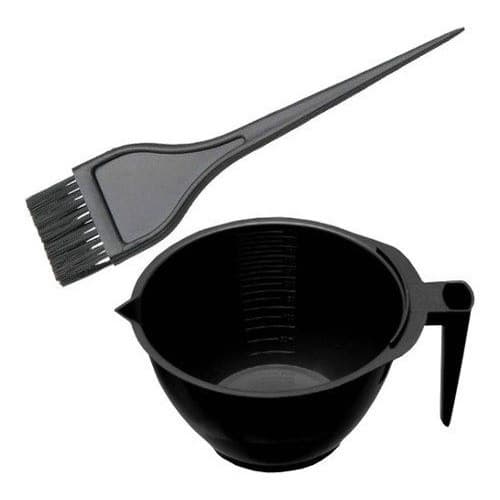 Kit Cumbuca + Pincel para Coloração e Tintura de Cabelo barbeiro e cabelereiro