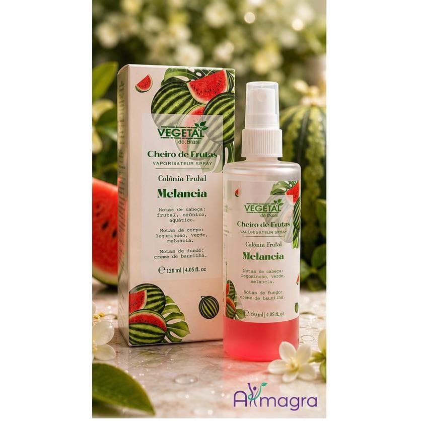 ÁGUA DE COLÔNIA MELANCIA – CHEIRO DE FRUTAS | VEGETAL DO BRASIL | FRAGRÂNCIA REFRESCANTE | 120 ML
