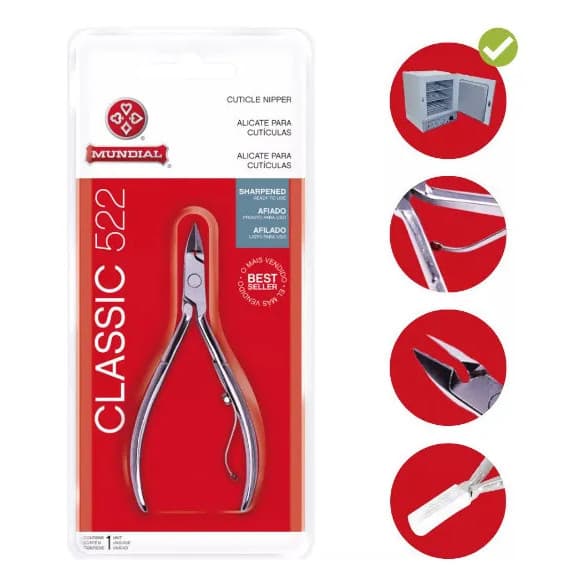 Alicate De Cuticula Profissional Classic 522 Mundial