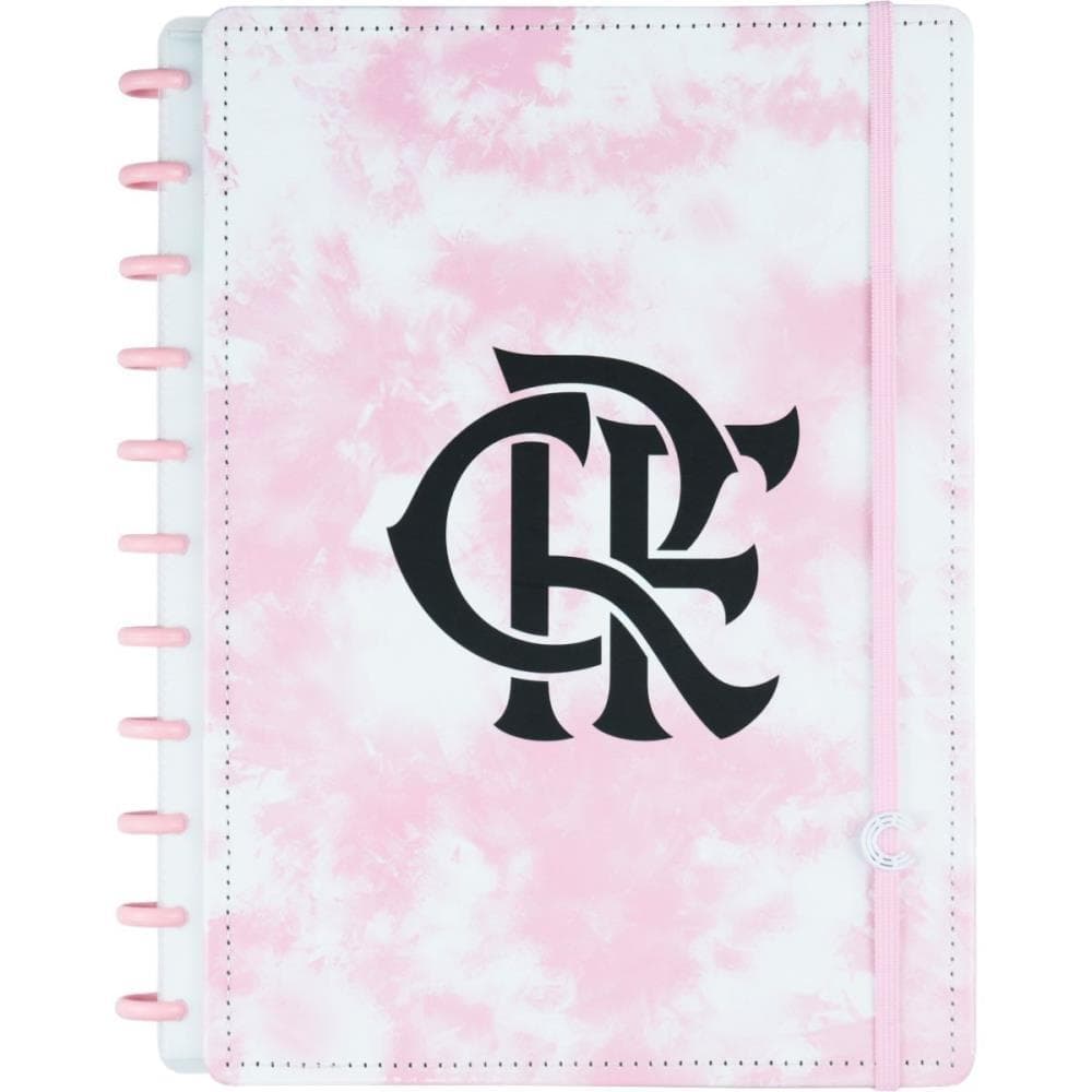 Caderno Inteligente Grande Flamengo Rosa 80FLS.