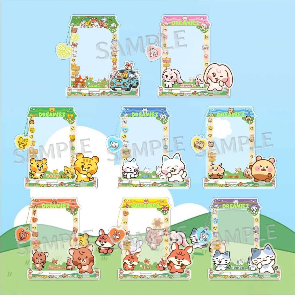 Venda quente Novo produto nctdream Cartão de desenho animado Moldura para fotos Cartão duplo Cartão de pé Aidou Porta-ca