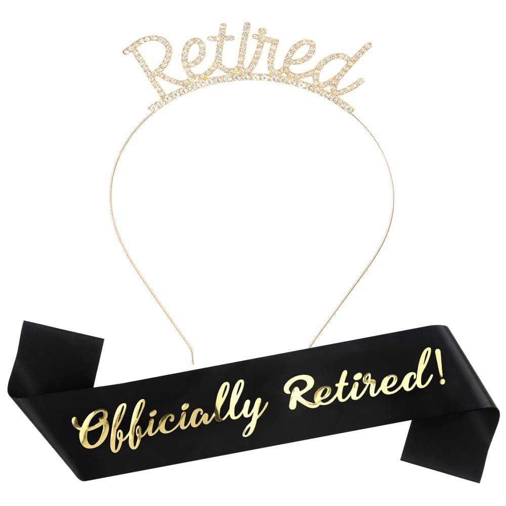 AOPRIE Tiara de Retirada para Mulheres, Coroa/Tiara para Homens, Faixa de Retirada Oficial para Eventos de Festa de Apos