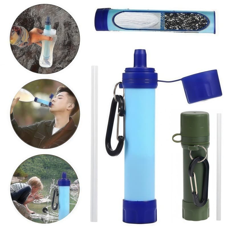 Purificador de Água Portátil Anti Poeira Filtro Eficiente Água de Rio Lago Chuva Sobrevivência