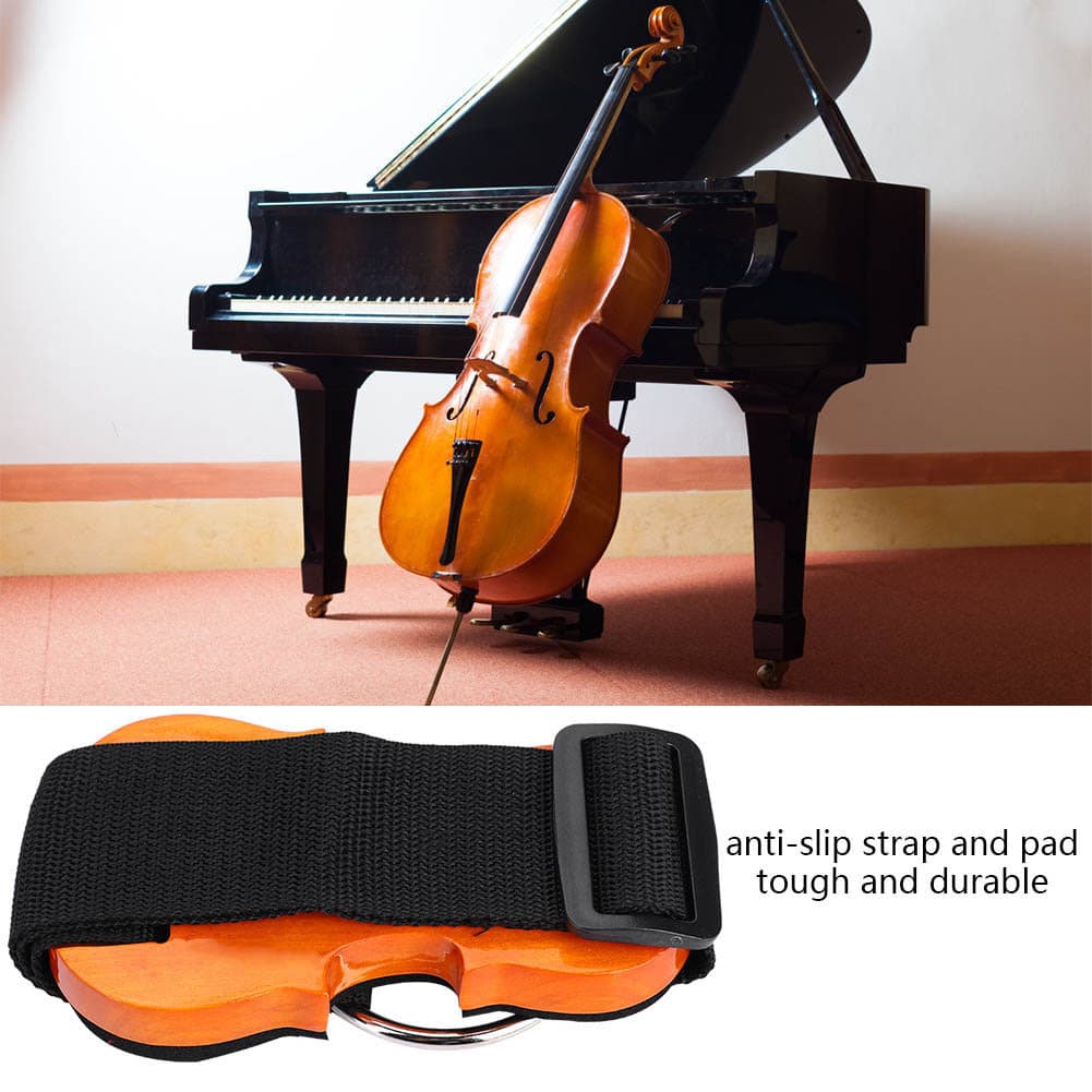 doplay-BR Rolha de suporte para violoncelo Endpin com alça e almofada antiderrapante
