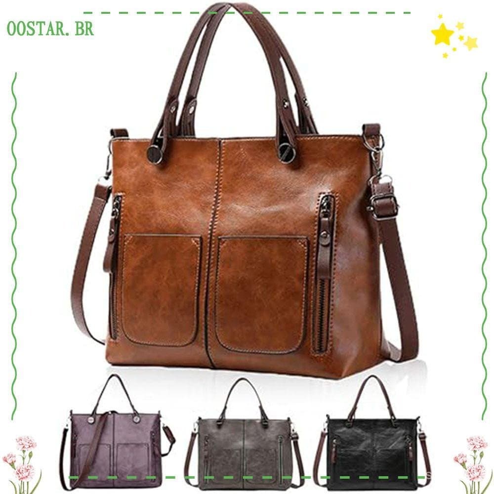 Bolsa De Ombro OOSTAR , Couro PU De Bolso Múltiplo Multifuncional De Grande Capacidade Ajustável Mulheres