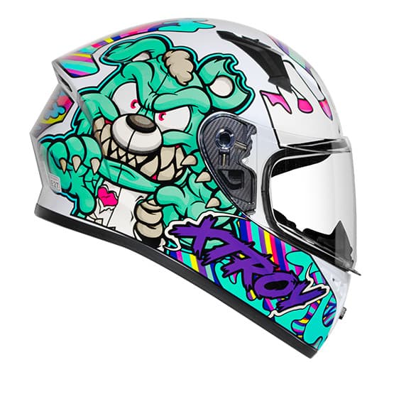 Capacete Moto Xtroy Ted Fechado Viseira Cristal Antirrisco