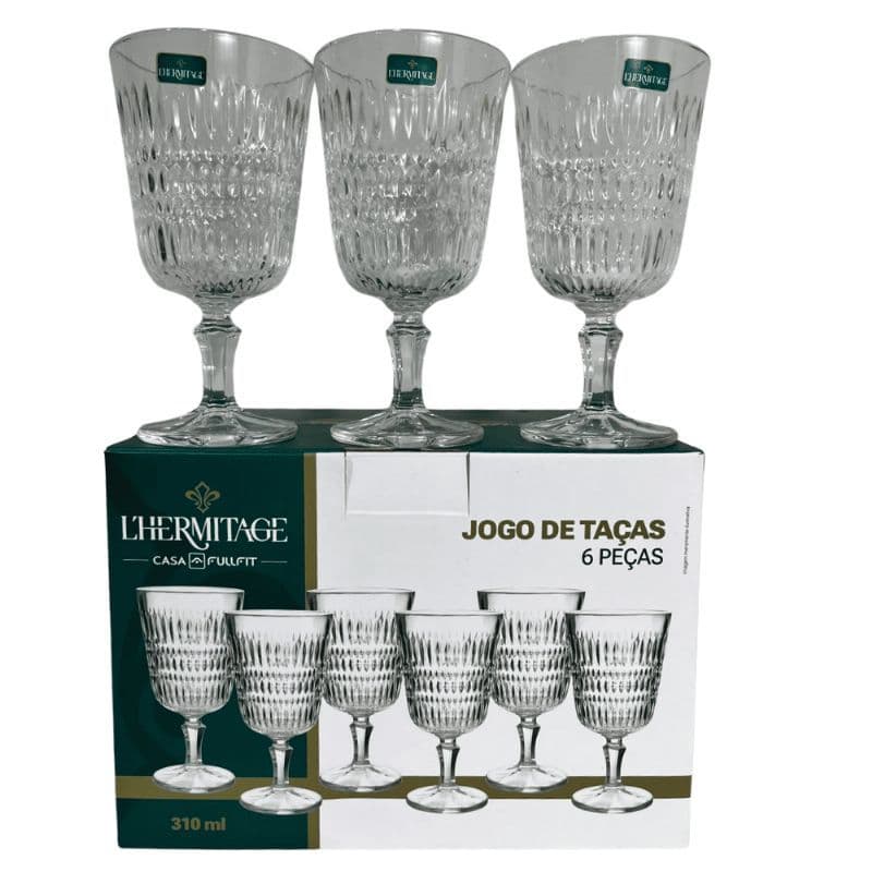 Jogo Taça Prisma Cristal Ecológico 310m 6 Un Lhermitage