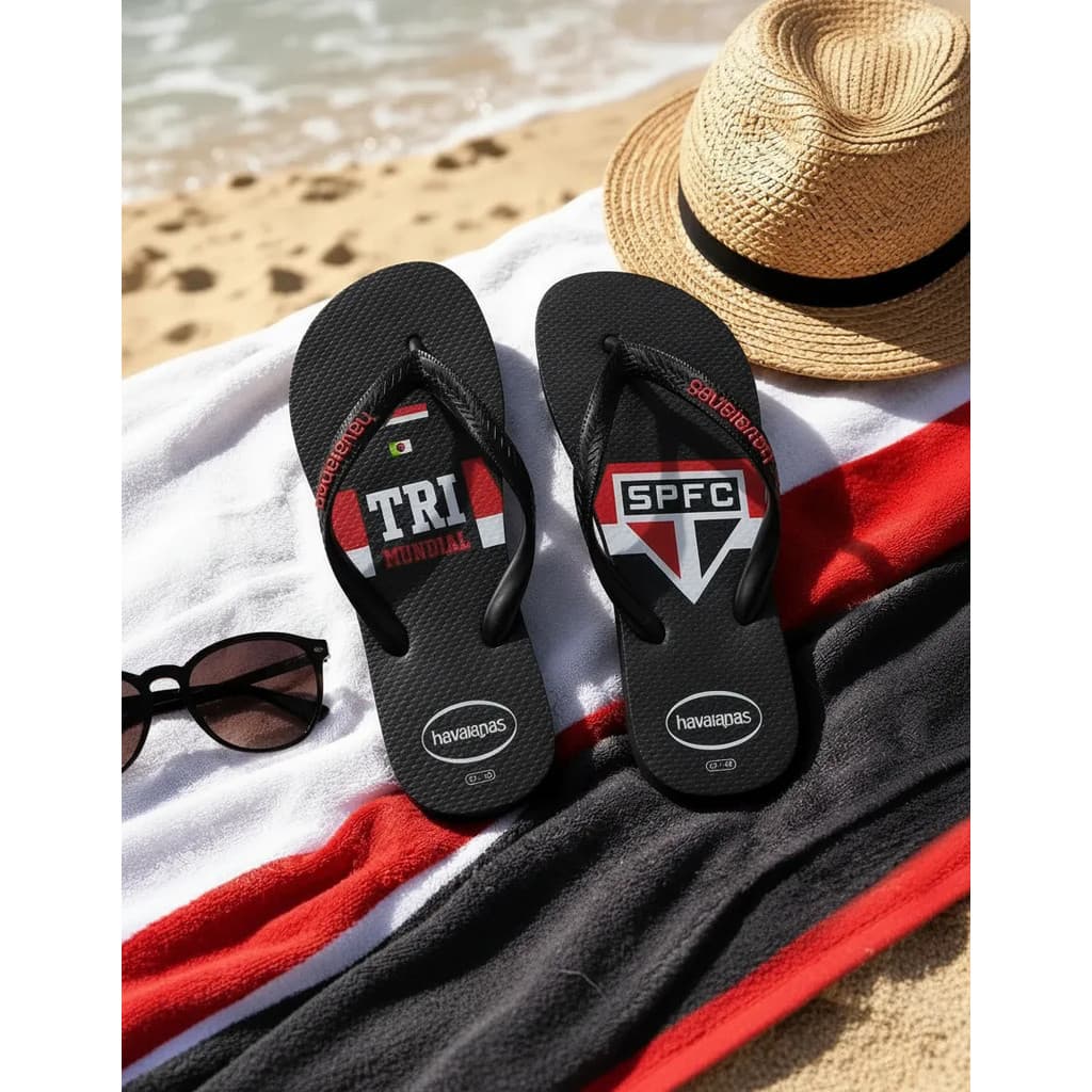 Chinelo Havaianas São Paulo Futebol Original Tricolor