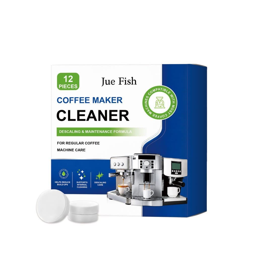2 Pastilhas Efervescentes Jue Fish para de Máquinas de Café, Descalcificantes e de Manutenção, ajudam a reduzir