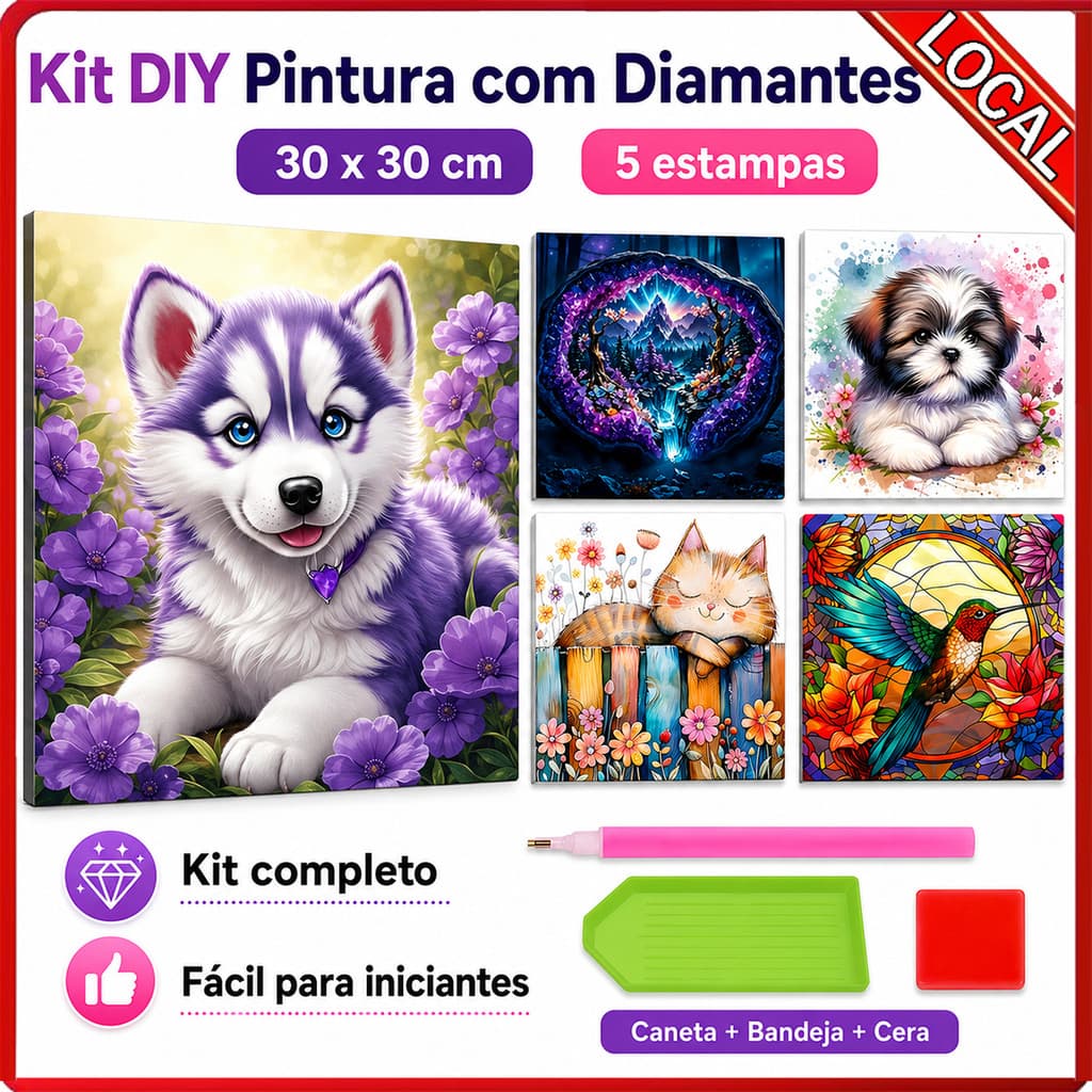 Animal quadrado cheio de diamante pintura 30x30cm pai-filho artesanal Kit de decoração de sala de estar