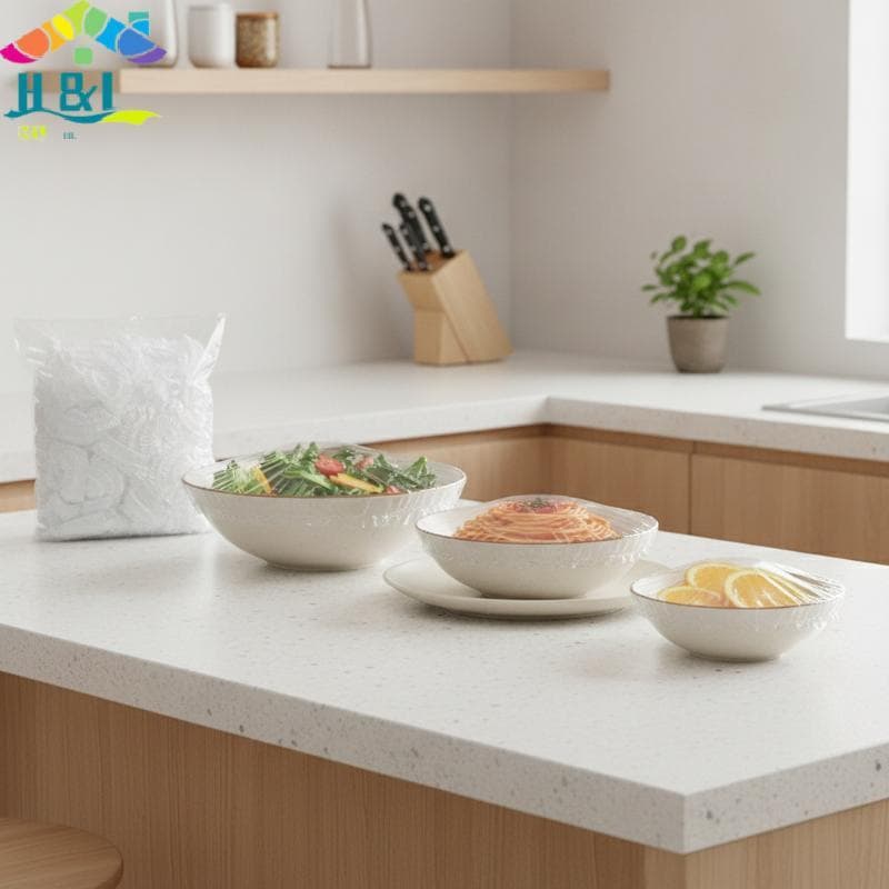 Capas Plásticas Descartáveis Para Alimentos , 500 Peças , Coloridas , Elásticas , Manter Frescos Geladeira , Preservação