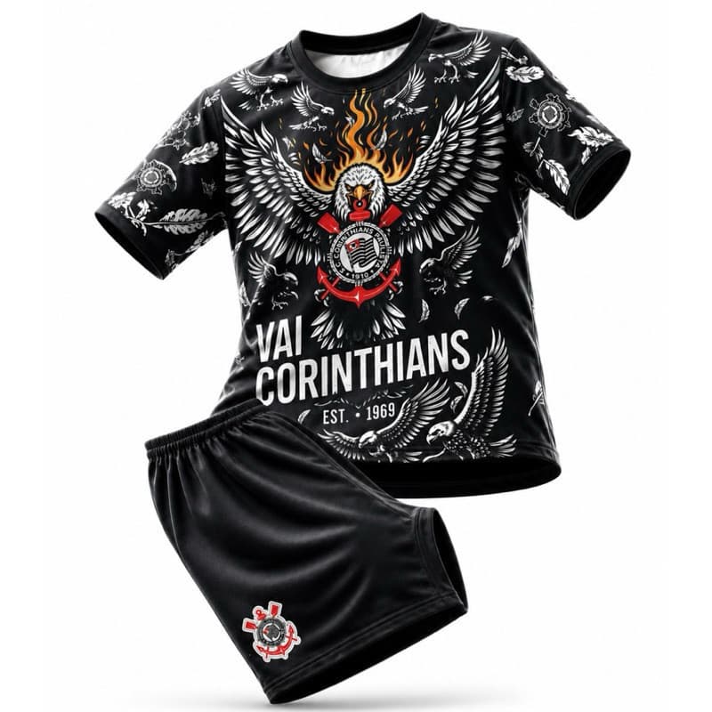 Conjunto Infantil Camiseta + Short  CORINTHIANS AGUIA