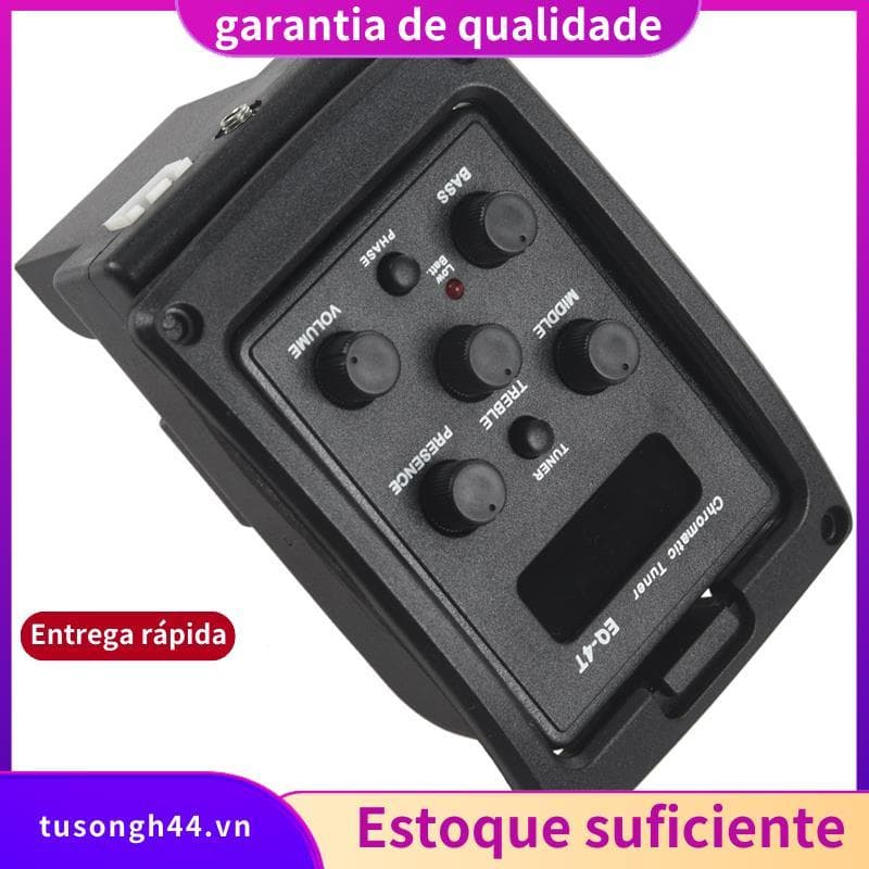 EQ-4T 4 Band Pickup Pré-Amplificador Com Afinador Para Guitarra Acústica Sintonizador LCD E Controle De Volume De Elétri
