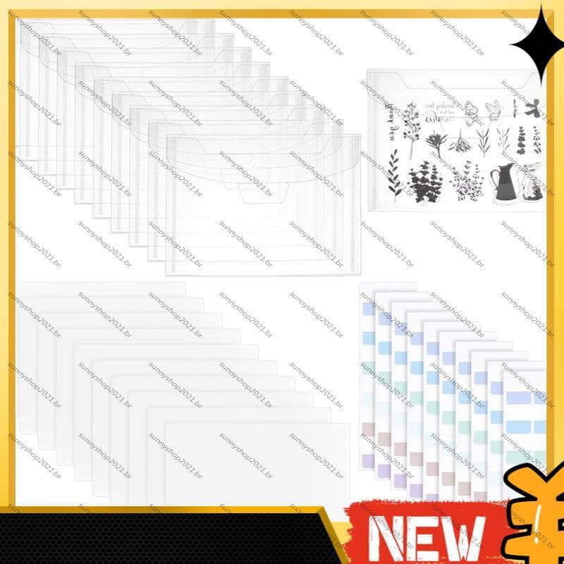 [Best S] Sacos De Armazenamento Para Selos Transparentes , Conjunto De 20 Peças No Painel , Cortados De 7 X 5 Polegadas