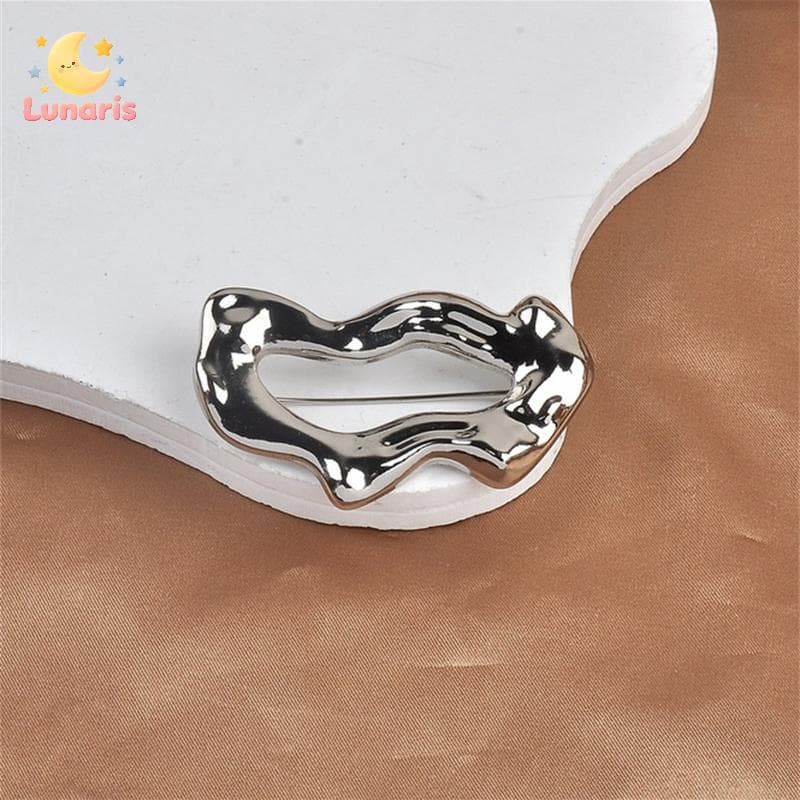 Lunaris Metal Geométrico Broche Simples Colar Bules Anti Exposição Broches Multifuncionais Pino Acessórios Para Roupas A