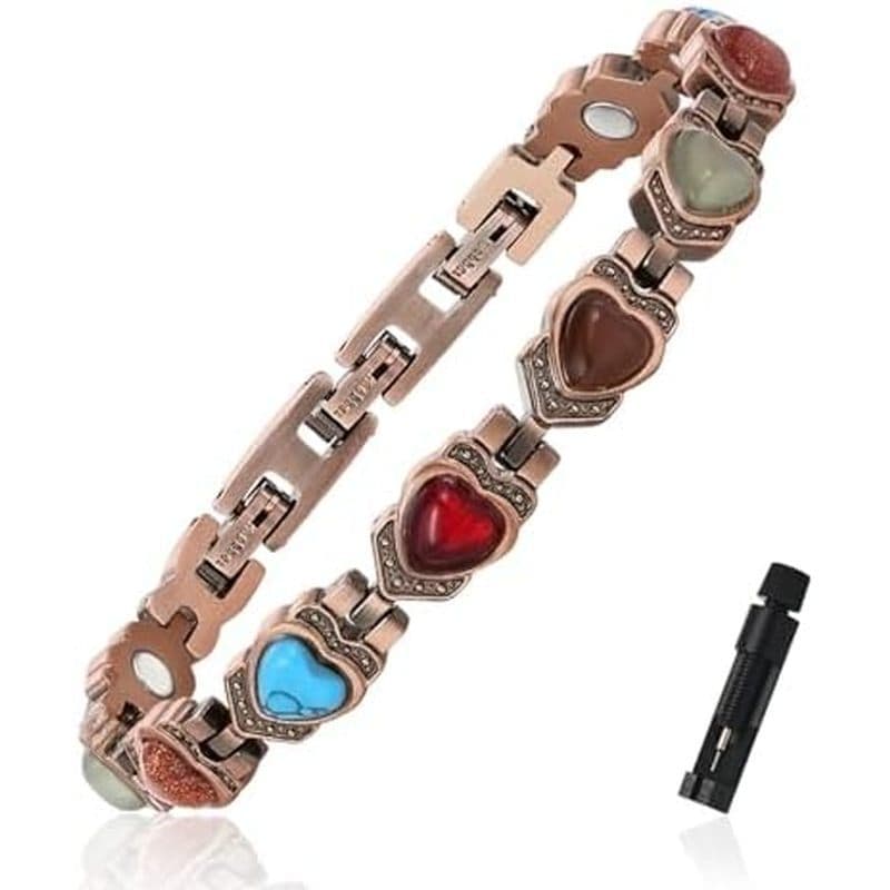Pulseiras De Cobre MagEnergy Para Mulheres-Pulseira Magnética-99.99 % Puro | 3500 Ímãs Gauss , Terapia , Ajustável Com F