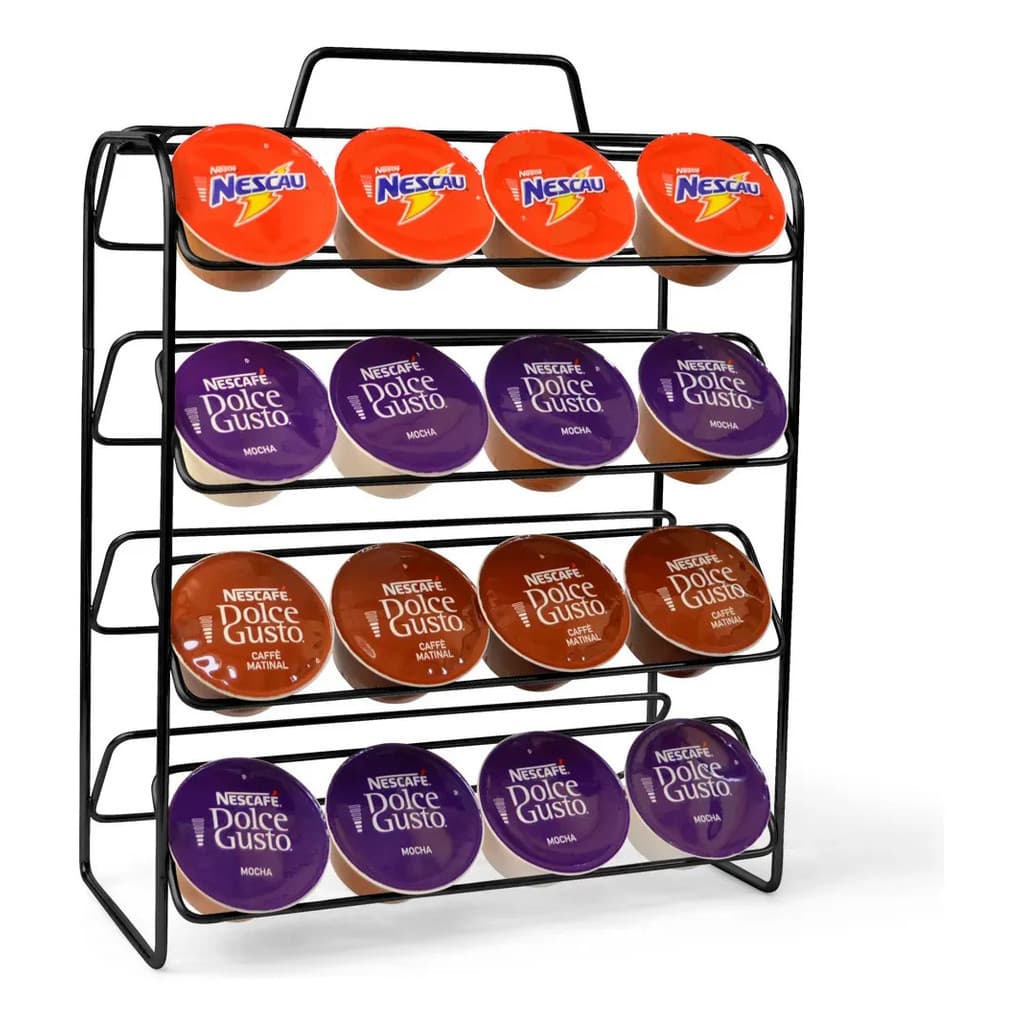 Suporte Porta 32 Capsulas de café Dolce Gusto 32 Preto