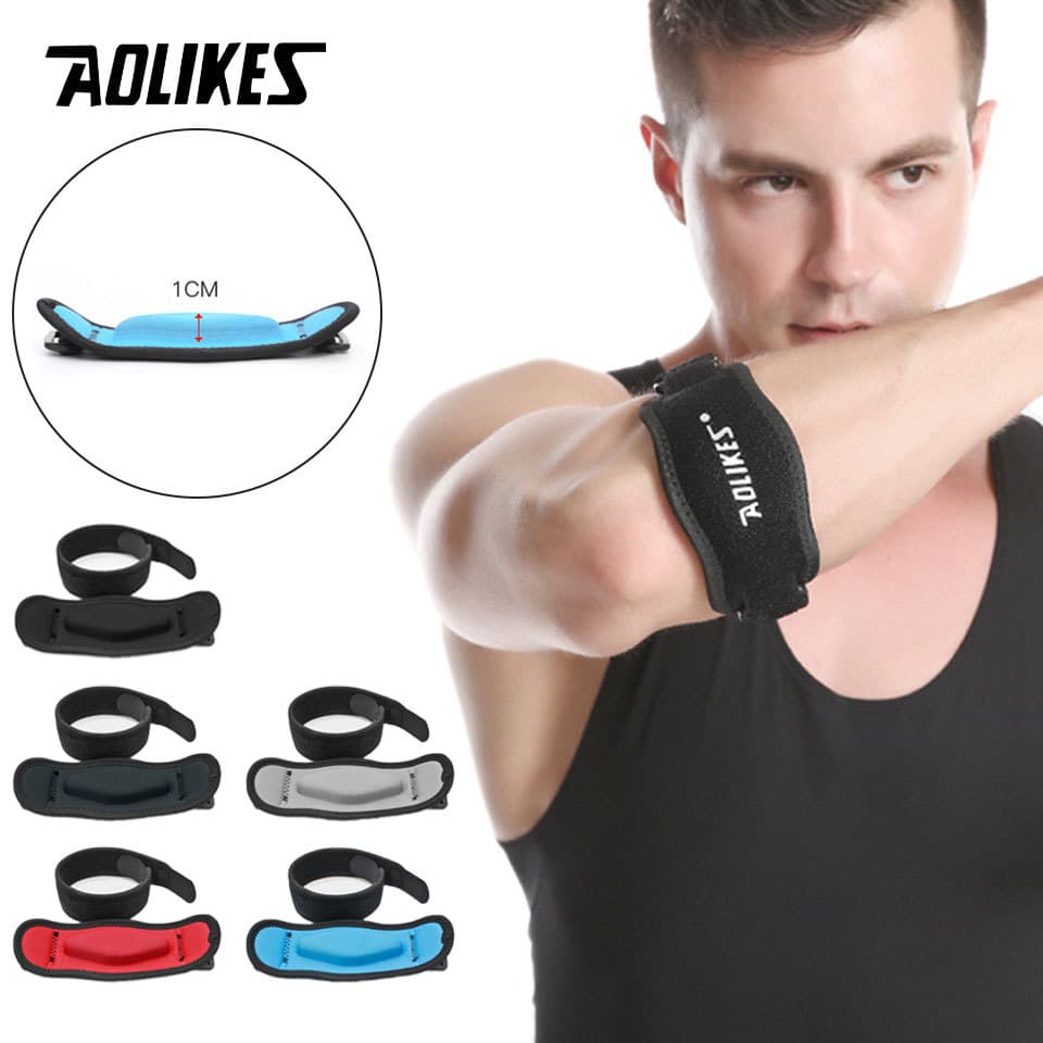 AOLIKES 1 Pçs Suporte De Cotovelo Ajustável Basquete Golfe Cinta Cotoveleiras Síndrome Da Dor Lateral Epicondilite Cinta