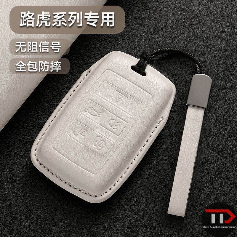 Capa de chave de carro de couro genuíno Land Rover adequada para Range Rover/Discovery/Spirit/Aurora/Star Vein/Guard