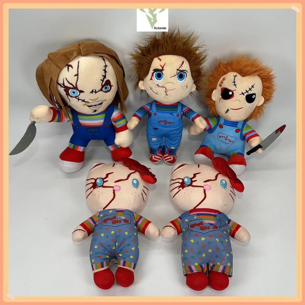 Rytanda Chucky Tiffany Valentine Clown Ghost Waals Return Soul Plush Engradado Plushie Decoração De Quarto Aniversário H