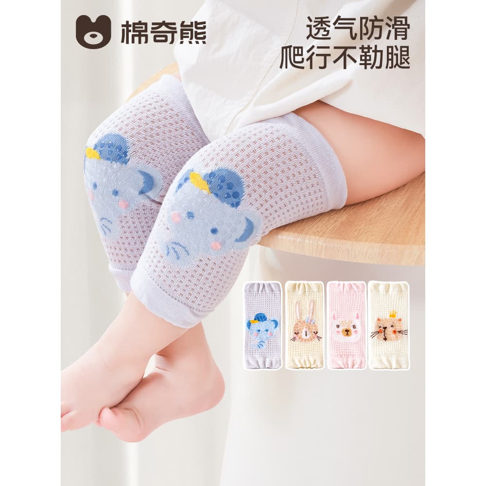Joelheiras para bebês, estilo fino de verão, meias de malha respirável para recém-nascidos, verão, antiderrapante, Leggi