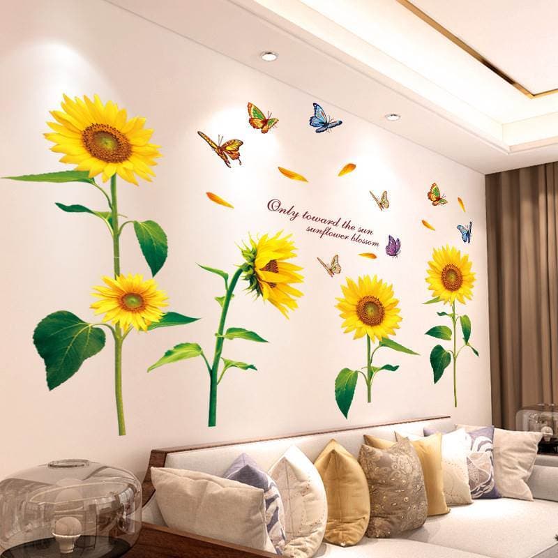 Nova planta flor sala de estar auto-adesivo adesivos de parede sala de estar quarto fundo decoração da parede adesivos d