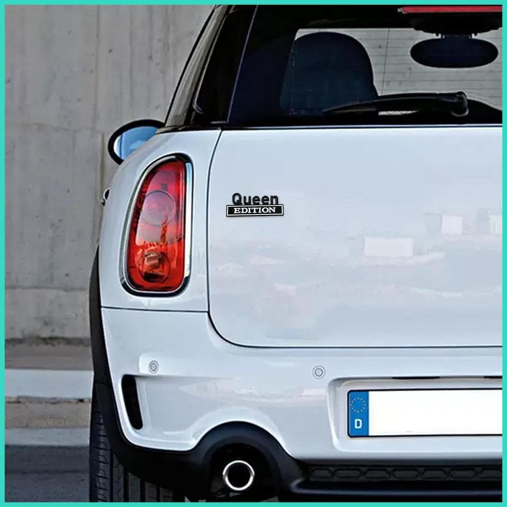 Rainha 3D Adesivo 2 Peças De Metal 3D À Prova Dwaterproof Água Decalques Pára-Choques Edição Emblema Para Caminhões SUVs