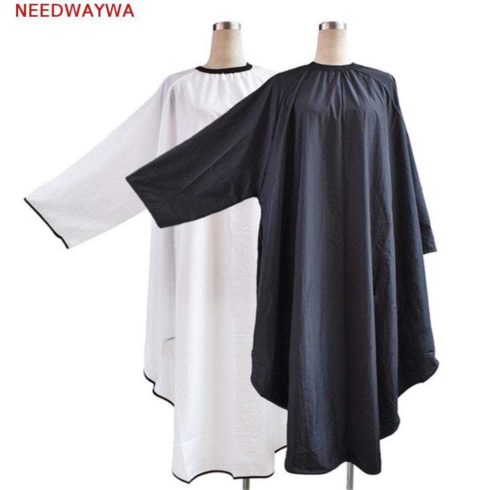 NEEDWAYWA Avental De Corte De Cabelo , Vestido Impermeável Manga Longa Capa Pano Antiestático De Cabeleireiro Para Salão