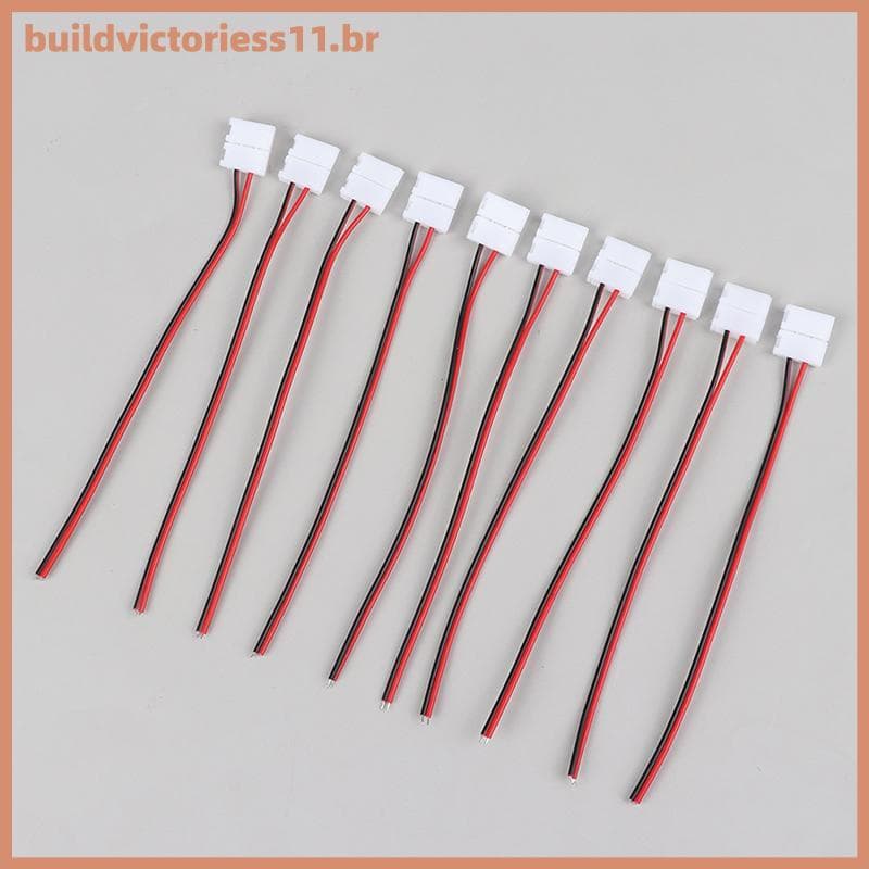 BDVT 10 Pcs 2 Pinos De Alimentação 8mm 10mm LED Tiras Luzes Conector Clipe De Emenda Para SMD BR