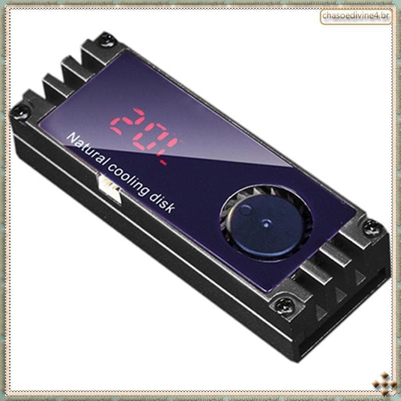 [Ykr] M2 SSD Dissipador De Calor Cooler Temperatura OLED Display Digital M . 2 2280 NVME Radiador De Disco Rígido De Est