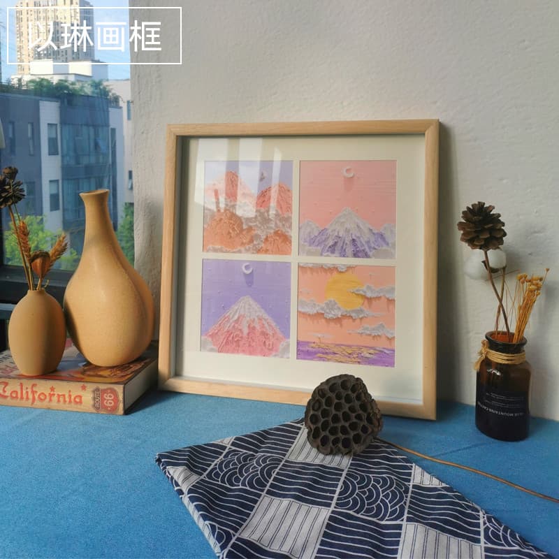 Yilin moldura de óleo vara moldura quatro palácio grade oco tridimensional 1.5cm parede pendurado mesa moldura