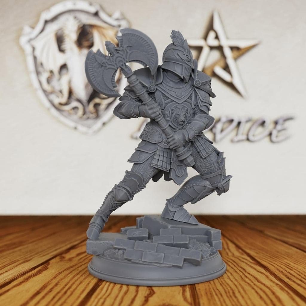 AUSPDICE Cavaleiro Goliat Miniatura Não Pintada, Minis DND para Dungeons and Dragons, Figura de RPG de Fantasia para Mes