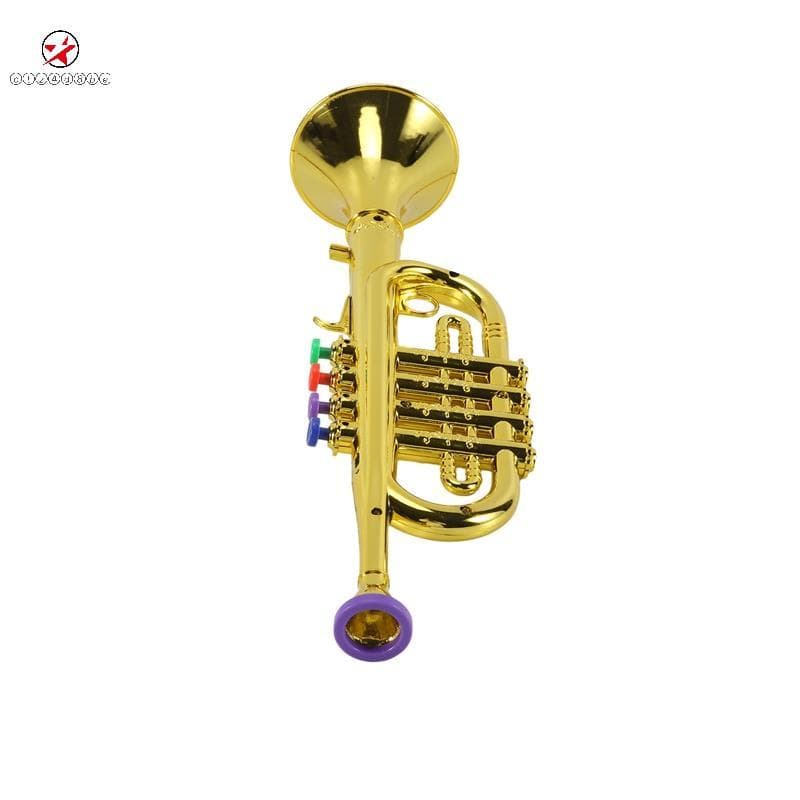 Instrumentos Musicais Infantis , Adereços Para Performance Em Palco Infantil , Trompete De Quatro Tons (Placa De Básica)