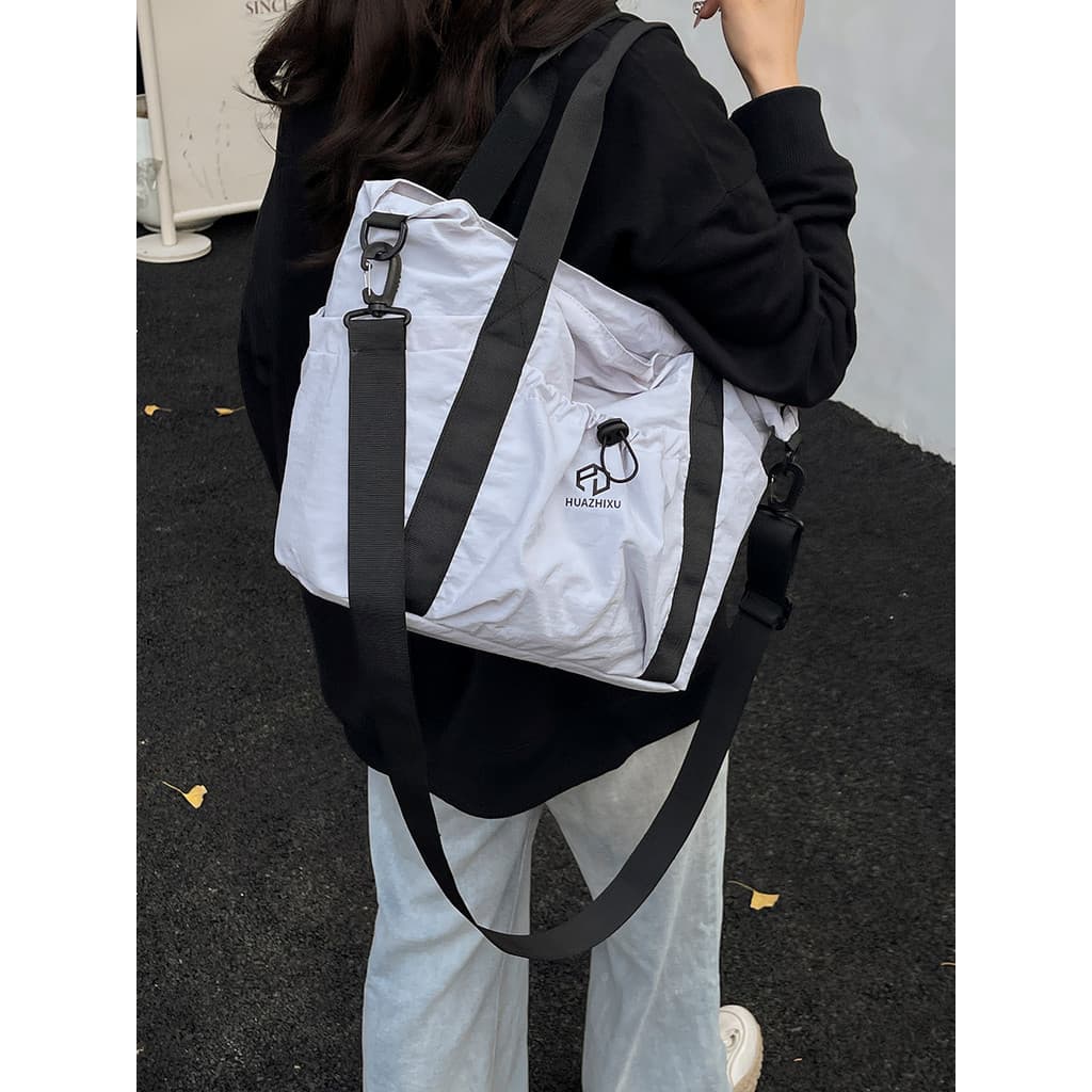 Bolsa esportiva de viagem de grande capacidade, bolsa de Nylon à prova d'água para academia, bolsa de viagem feminina, b