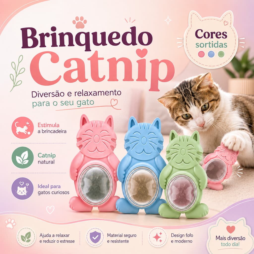 Brinquedo Para Gato Com Catnip Erva Gato Bola Antiestresse Corpinho do Gato