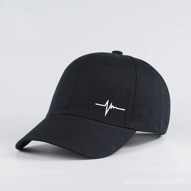Heartbeat ECG Lifeline Print Boné De Beisebol Masculino Feminino Ajustável Pai Chapéu Minimalista Casual Esporte De Sol